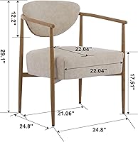 Vista 3 de Dining Chairs, Table & Chair Sets - PU Leather Upholstered Dining Room Chairs with Metal Frame, Comfortable Seating for Kitchen, Living Room