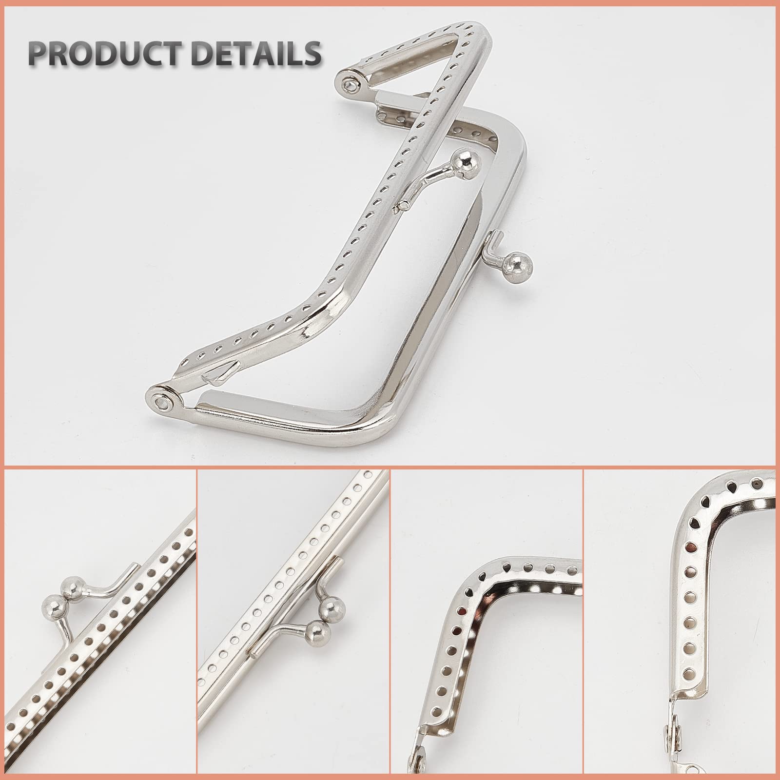 6 Cadres Fermoir Porte-Monnaie Vintage - Métal Pour Sacs DIY