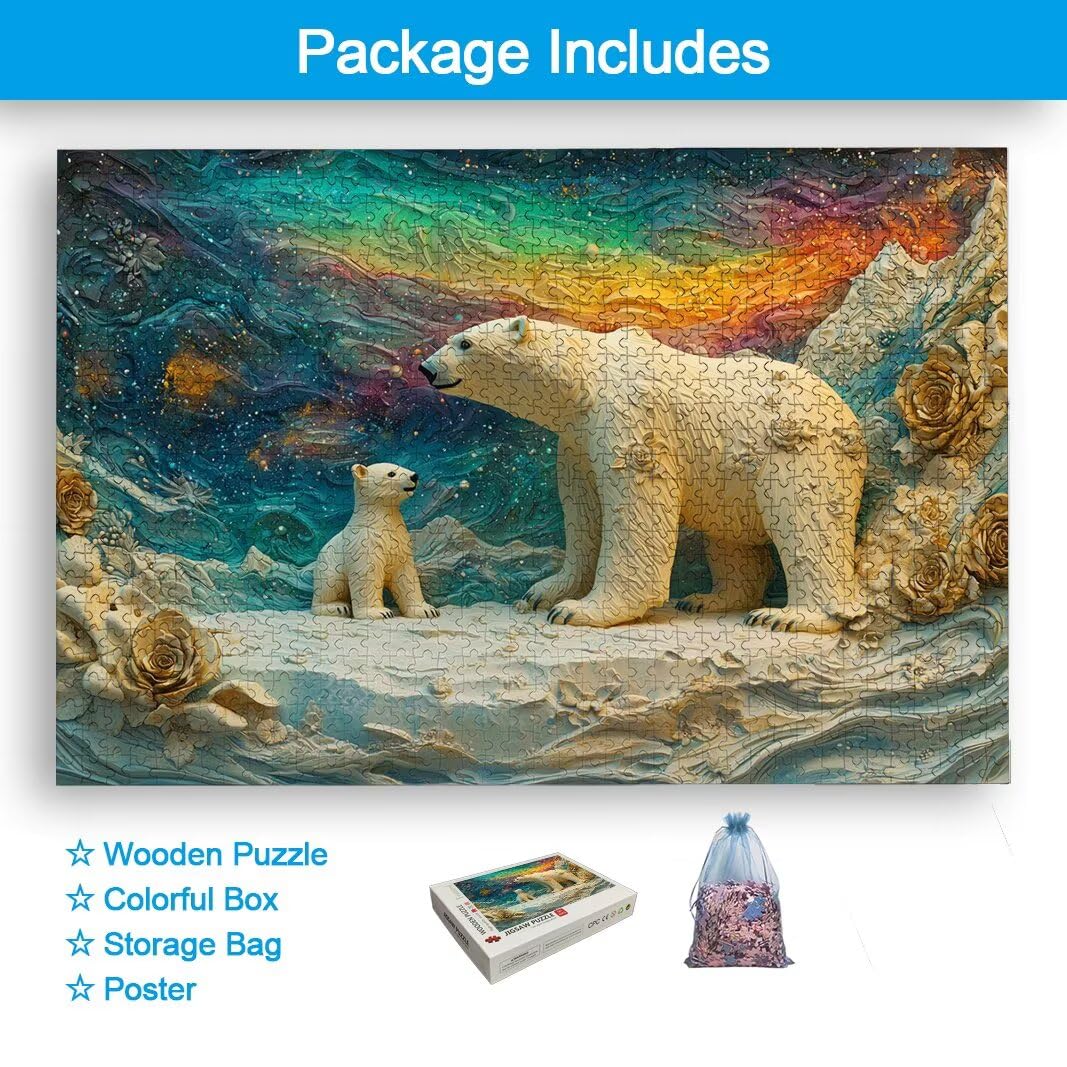 Puzzle 2000 Piezas, Puzzle Animal de Madera para Adultos, Regalos -2452