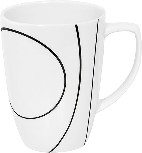 Corelle Taza cuadrada de 12 onzas, líneas simples