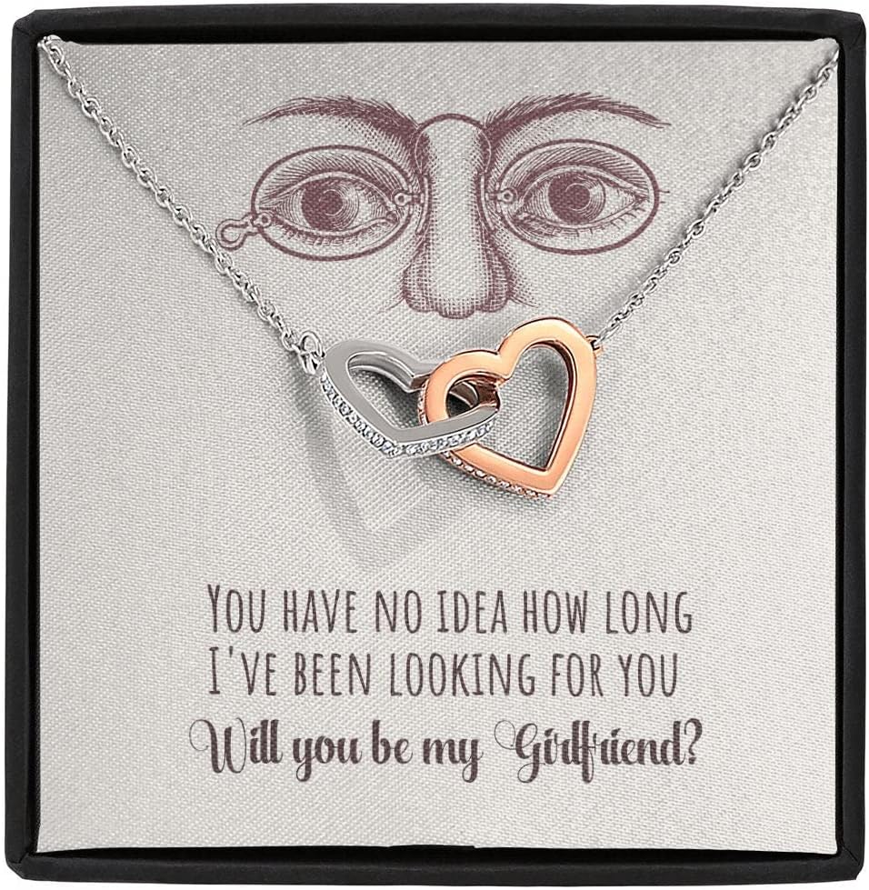 GenericWill You Be My Girlfriend Gift / Girlfriend Proposal Idea, silver chain, gold chain, gifts for him, gifts for her,birthday gift, aesthetic jewelry G4197