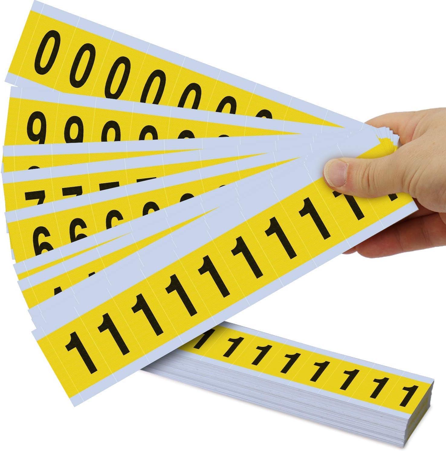 SmartSign Letters A-Z Mylar Adhesive Numbers & Letters Sticker Label | 26 Cards/Kit, 1.5" x 3.5", Made in USA