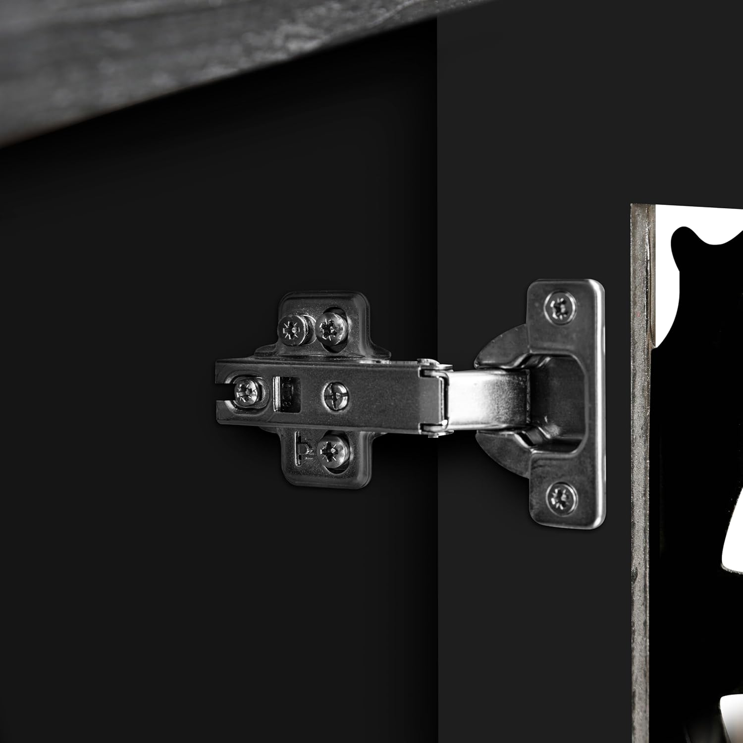 Accent Sideboard with Adjustable Shelf,Cabinet W/Solid Wood Legs,American Country Style Console Credenza Buffet Table,for Kitchen Dining Room Entryway Hallway,Antique Black