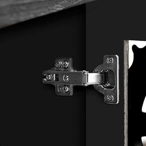 Vista 6 de Aparador Decorativo con Estante Ajustable, Gabinete con Patas de Madera Maciza, Consola Estilo Country Americano Mesa Credenza Buffet, para Cocina