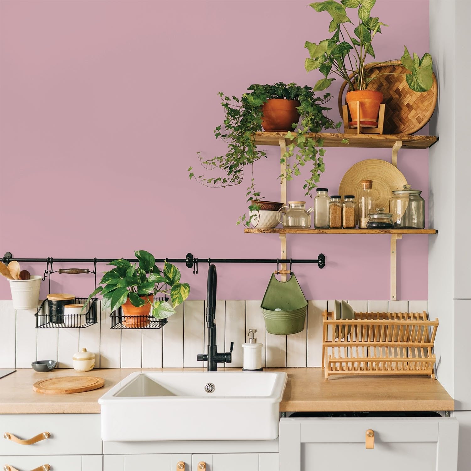 Glidden Interior Paint + Primer: Pink/Lighthearted Rose, One Coat, Eggshell, 1-Gallon