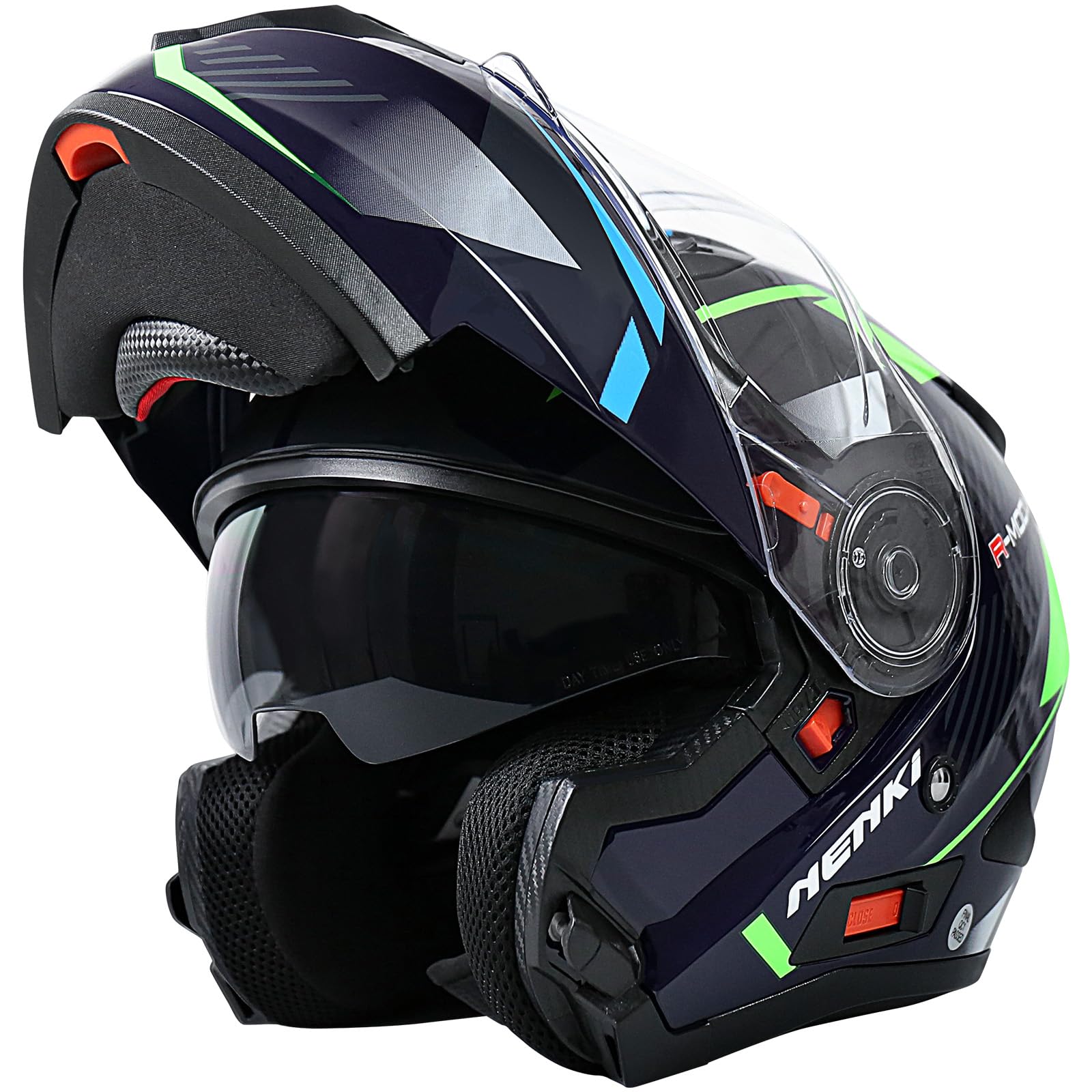 Casco modulare integrale da moto con doppia Visiera per uomo e donna, ECE 22.06, M-XXL