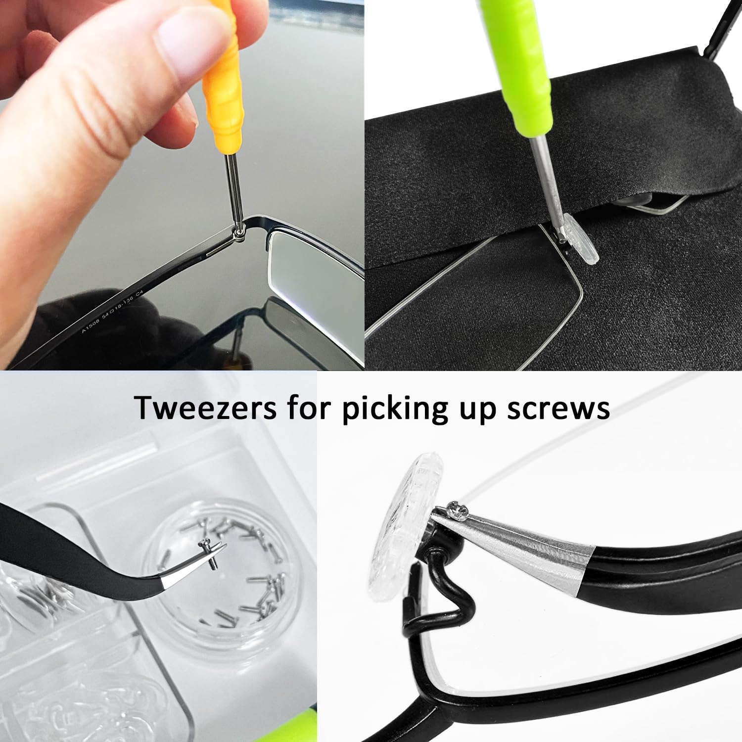 PTSLKHN Einschraubbare Brillen Nasenpads Brillen Nasenpads Ersatz Kit 12 Paar Weiche Silikon Nasenpads für Augenbrillen, Sonnenbrillen und Presbyopes
