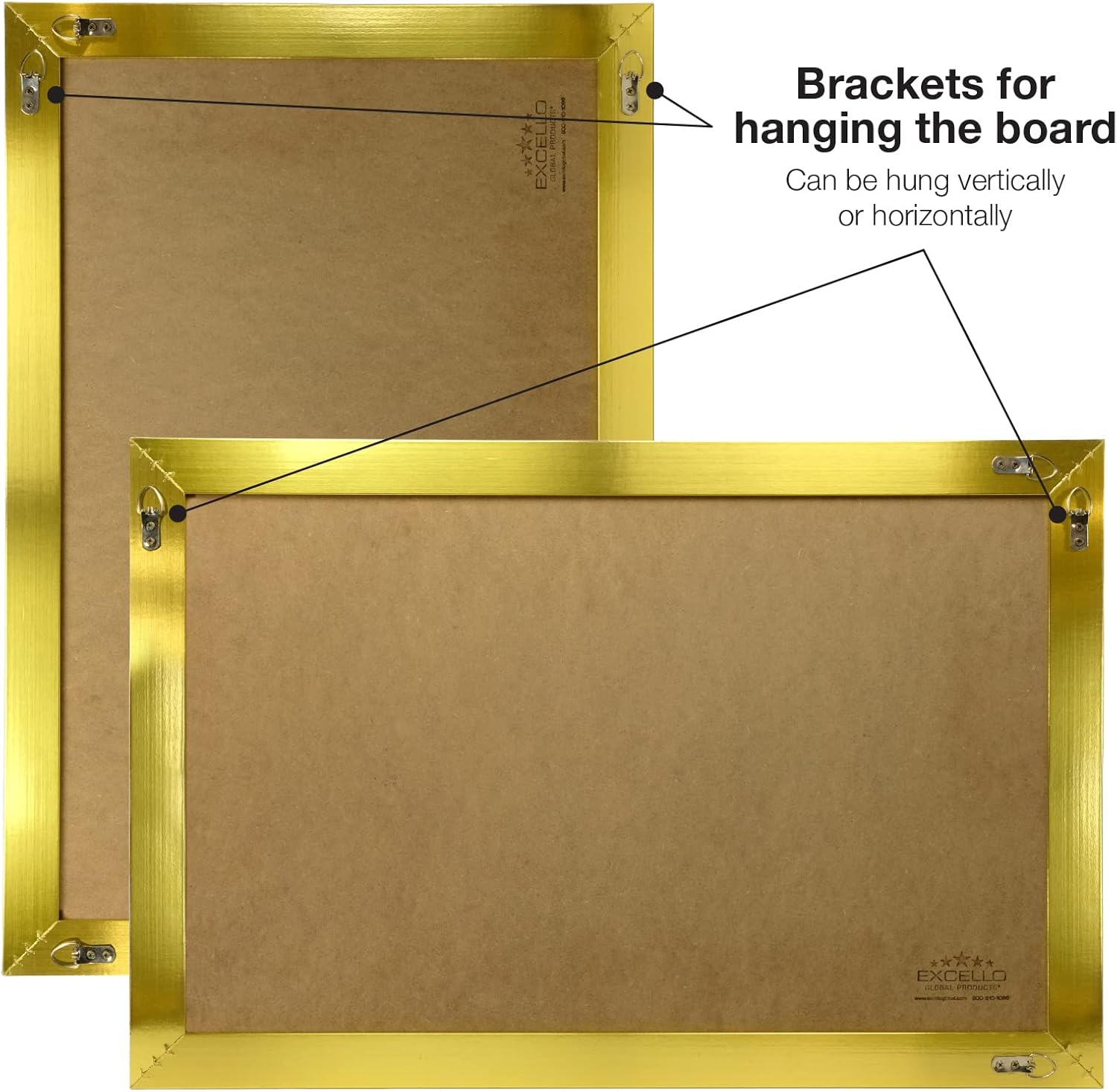 Excello Global Products Gold Magnetic Wall Chalkboard Sign: Includes Chalk and Magnetic Eraser 20"x30" Hanging Chalk Sign for Kitchen Wall Decor, Restaurant Menu Board and Wedding Sign