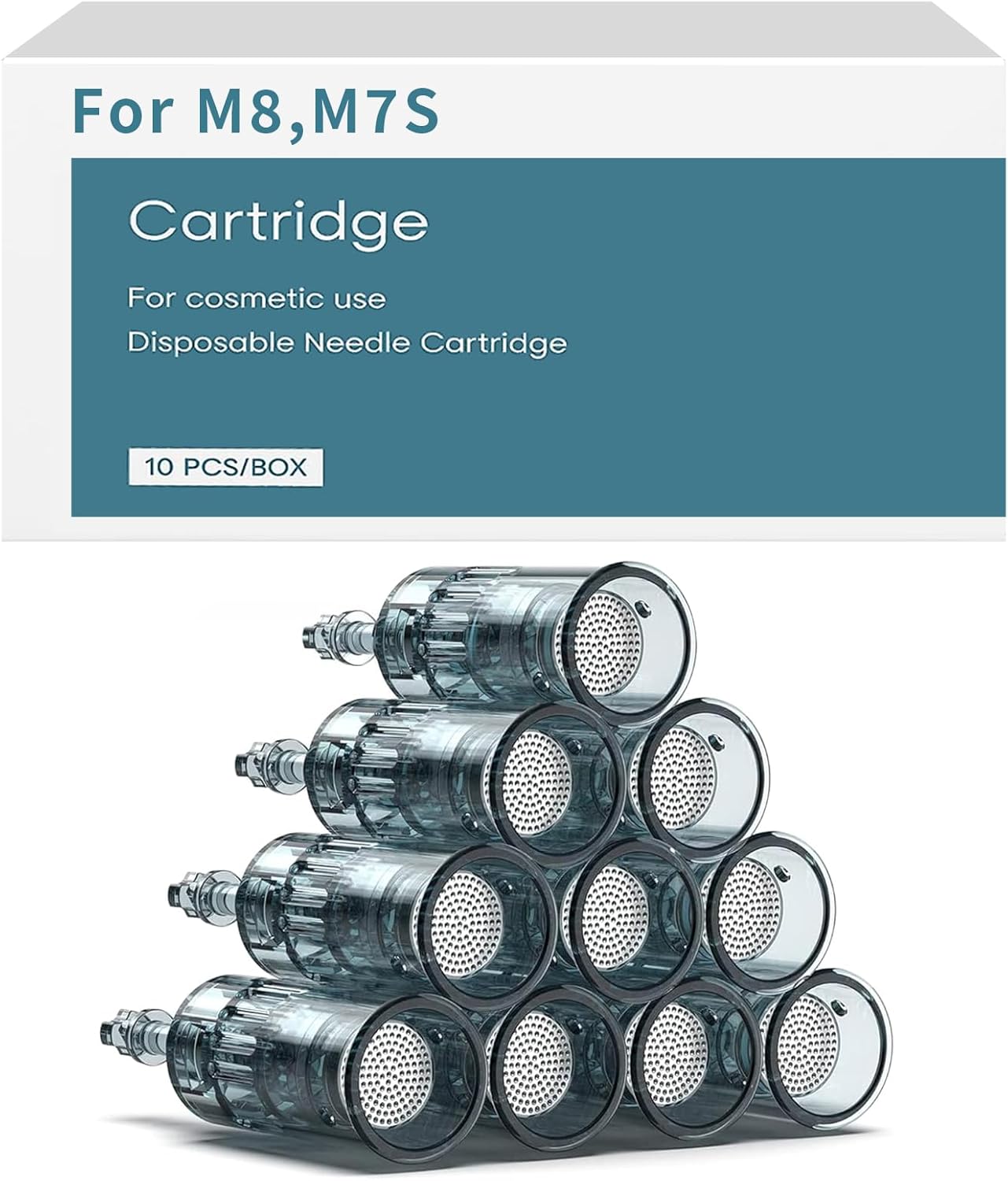 Microneedling Pen Cartridges for M8,M7S, Easy-to-Use for Home Use,Skin Care Cartridges Tools?Original Needle Replaceable Refills (Nano-R, 10pcs)