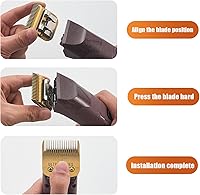 Vista 6 de 2 piezas #4FC Clipper Blade aseo de perros compatibles con Andis Clippers acero infundido de carbono desmontable acero al carbono borde afilado