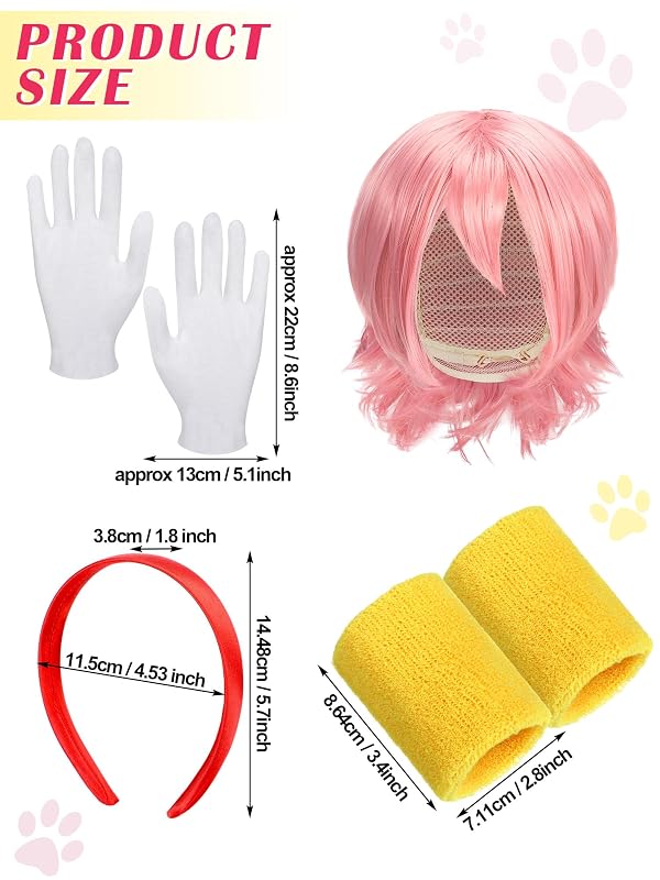 Yearntown 6 Pcs Halloween Pink Hedgehog Costume Accessories for Adult Women by Yearntown - Used condition - Image 5