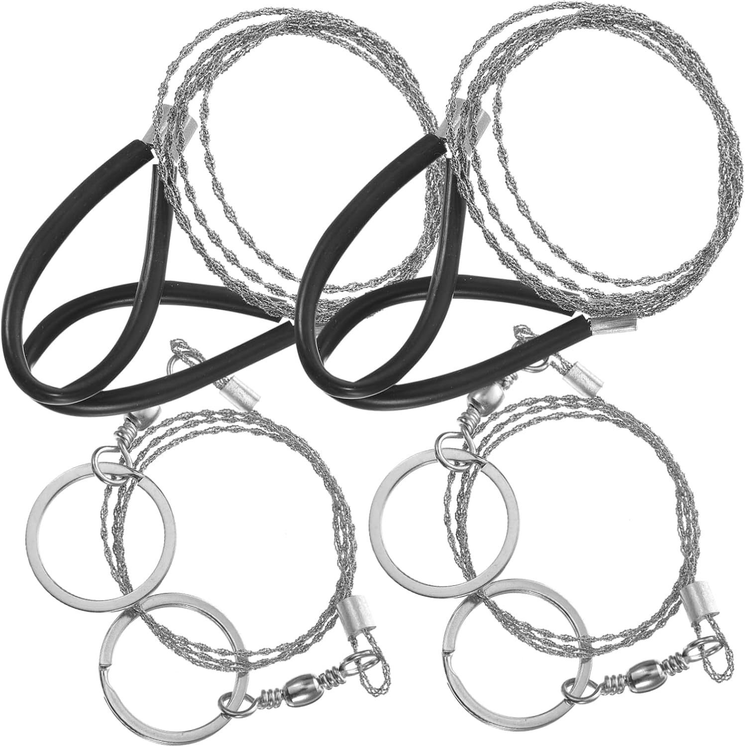Toyvian 4pcs Wire Survival Chainsaw High Limb Rope Saw for Emergency Camping Outdoor