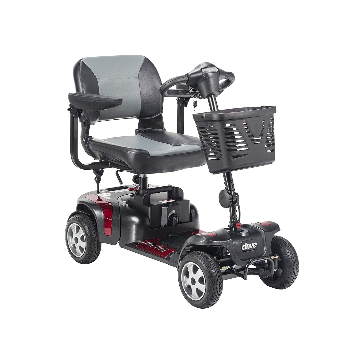 Drive Medical Phoenix LT 4 Wheel Mobility Scooter 350lb Weight Cap New Model Red Blue Grey