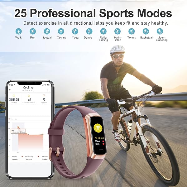Fitness Tracker with 24/7 Heart Rate, Blood Oxygen Blood Pressure Sleep Monitor, Activity Trackers IP68 Waterproof,Pedometer Step Calorie Counter Health Smart Watch for Women Men - 5