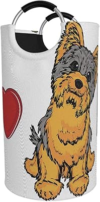 Amazon Wotaka ランドリーバスケット 私はヨークシャーテリアのかわいい犬が動物を傾けて愛しています ランドリーバッグ 洗濯かご おりたたみ 洗濯カゴ おしゃれ 収納ボックス おもちゃ収納 ランドリー収納 オンライン通販