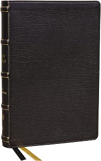 KJV Holy Bible with Apocrypha and 73,000 Center-Column Cross References, Black Genuine Leather, Red Letter, Comfort Print: King James Version