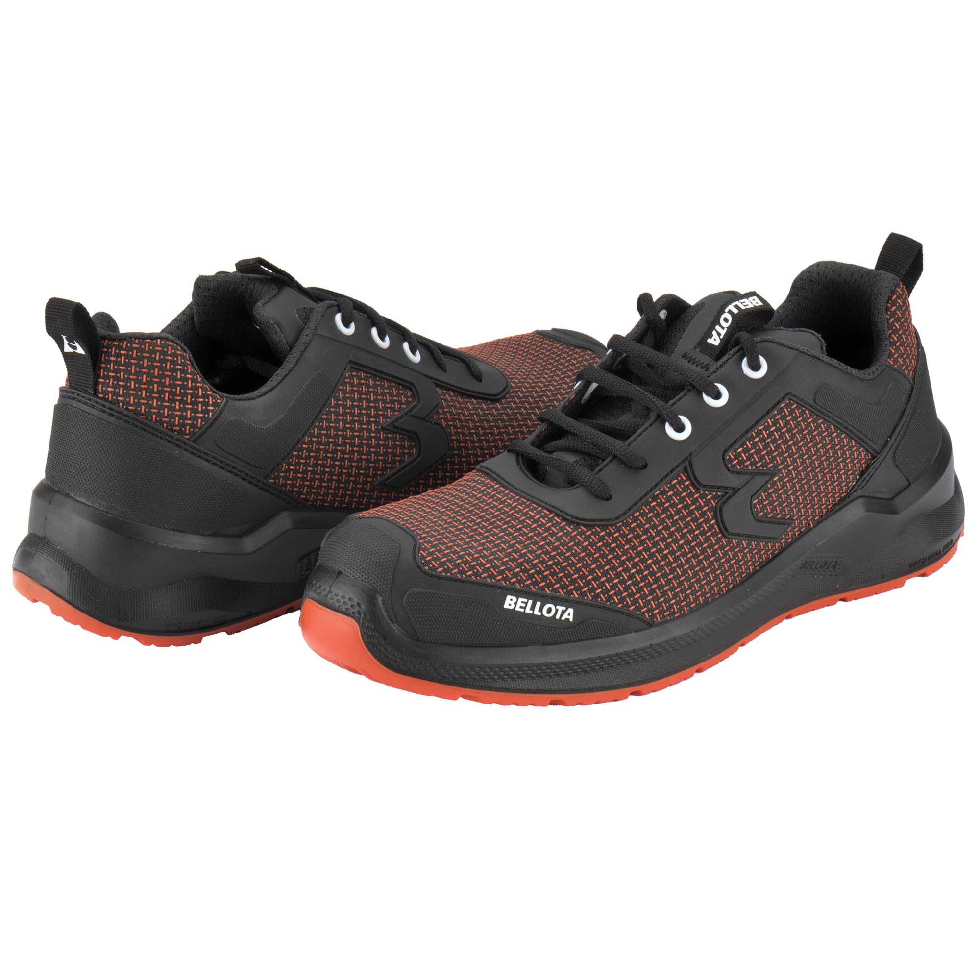 Bellota Run Safety Shoe, Construction Shoes Unisex Adult, Black-Orange, 42 EU, Black Orange, 9 UK