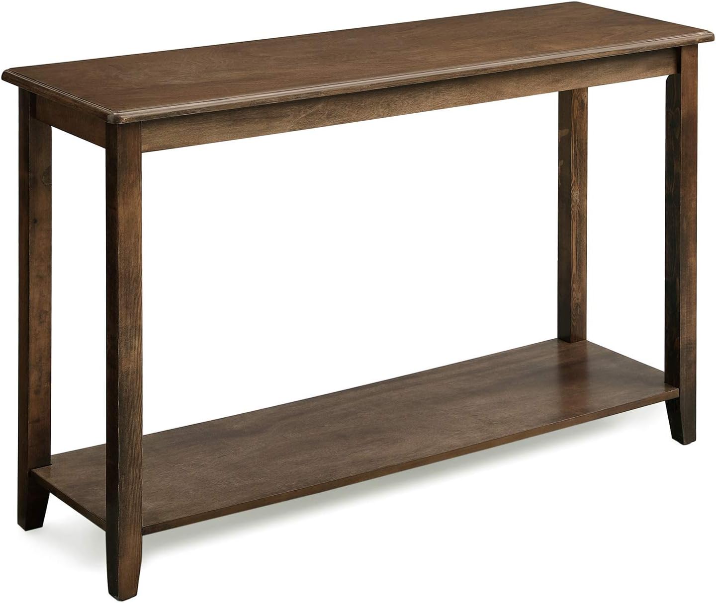 VASAGLE Large Console Table with Real Wood Legs, Simple Rustic Entry Table with Storage Shelf, Sofa Table for Entryway, Hallway, Living Room, Wood Grain Brown