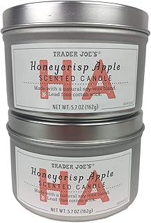 Trader Joe's Honeycrisp Apple Scented Candle, Bundle Two
