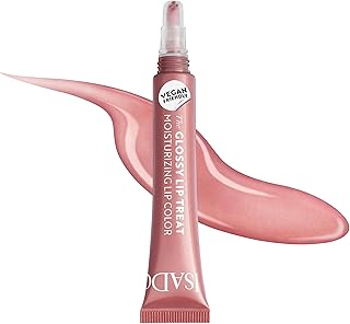 IsaDora Glossy Lip Treat Lipgloss - Brillo de labios nutritivo para labios llenos - Estimula la formación de colágeno - Brillo único sin pegarse - Vegano con manteca de karité - Rooibo Blush
