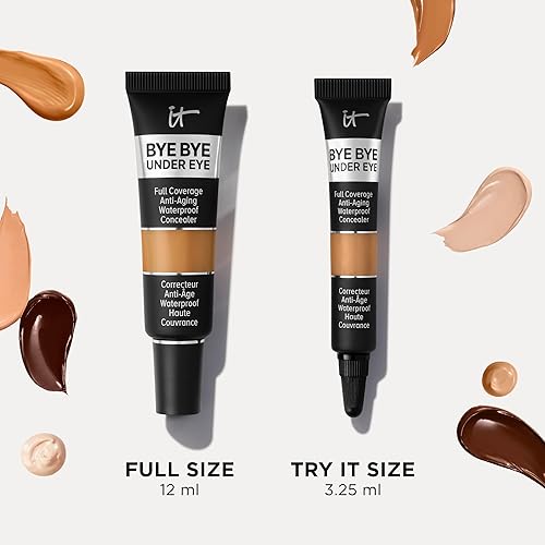 Miniatura 8 de IT Cosmetics Bye Bye Under Eye Anti-Aging Full Coverage Concealer - for Dark Circles, Fine Lines, Redness & Discoloration - Waterproof - Natural