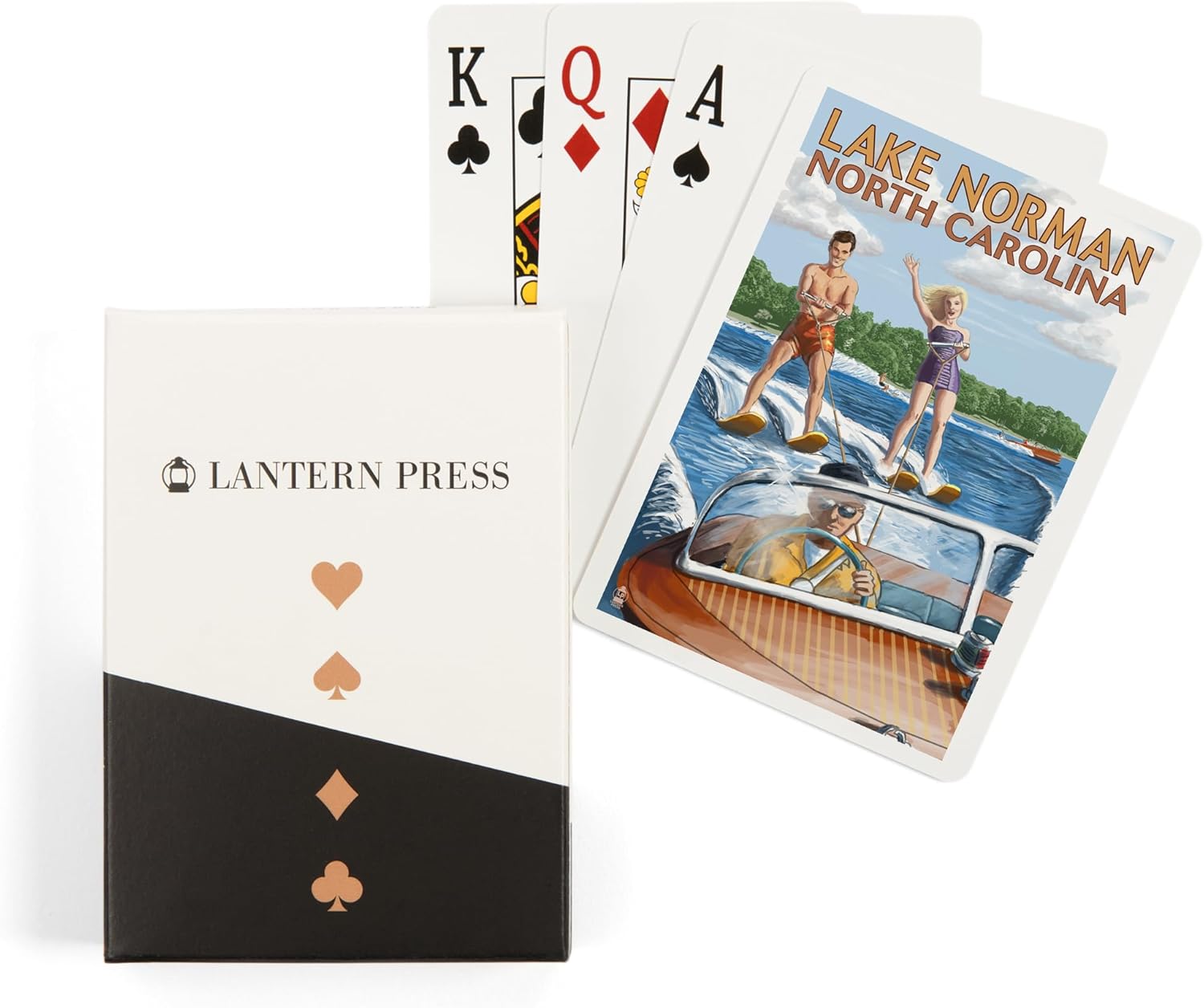 Lantern Press Lake Norman, North Carolina, Water Skiing, 52 Playing Cards for Adults, Poker Size Card Deck