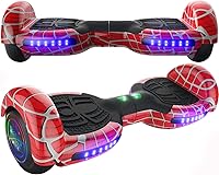 Emaxusa Spider Hoverboard for Kids 6-12: 6.5" Self-Balancing Scooter with Bluetooth Speaker, LED Lights, UL2272 Certified Red