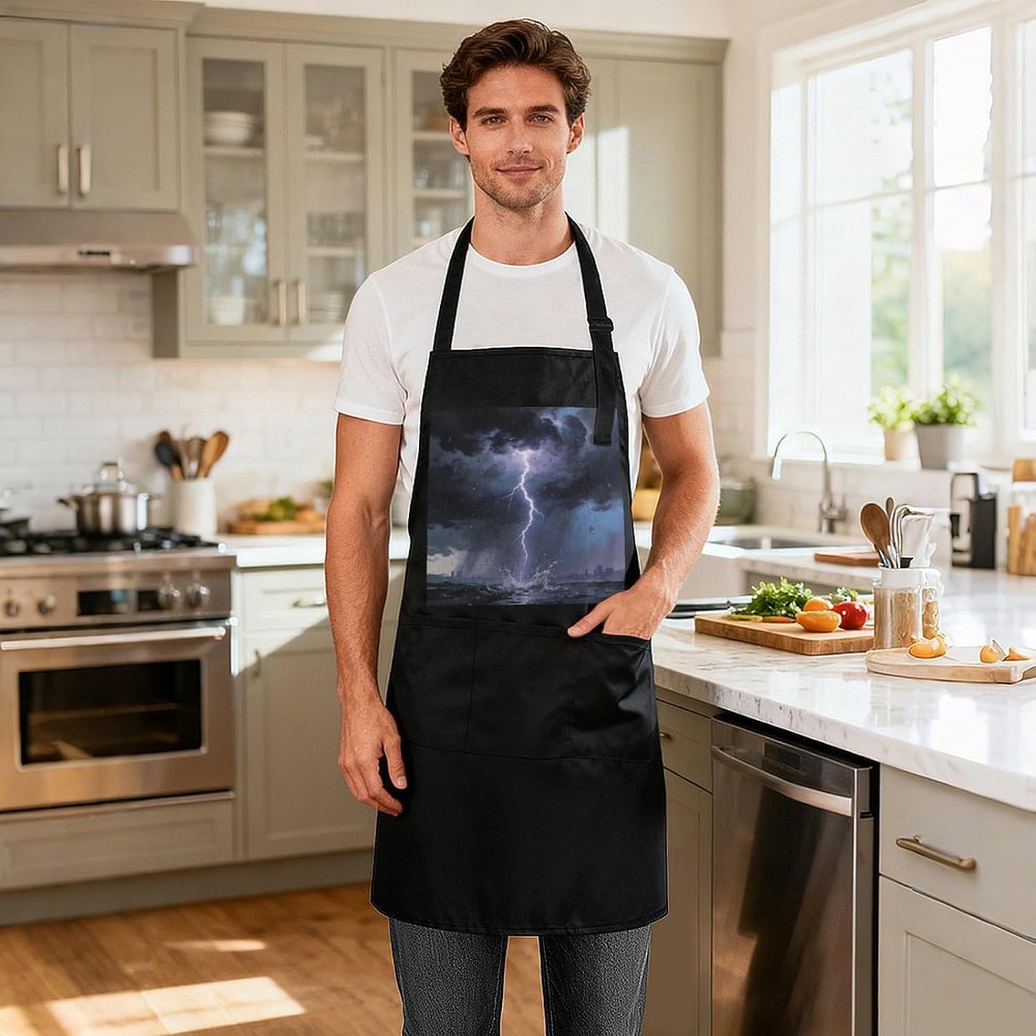 Cloud BurstWaterproof Kitchen Apron image 4