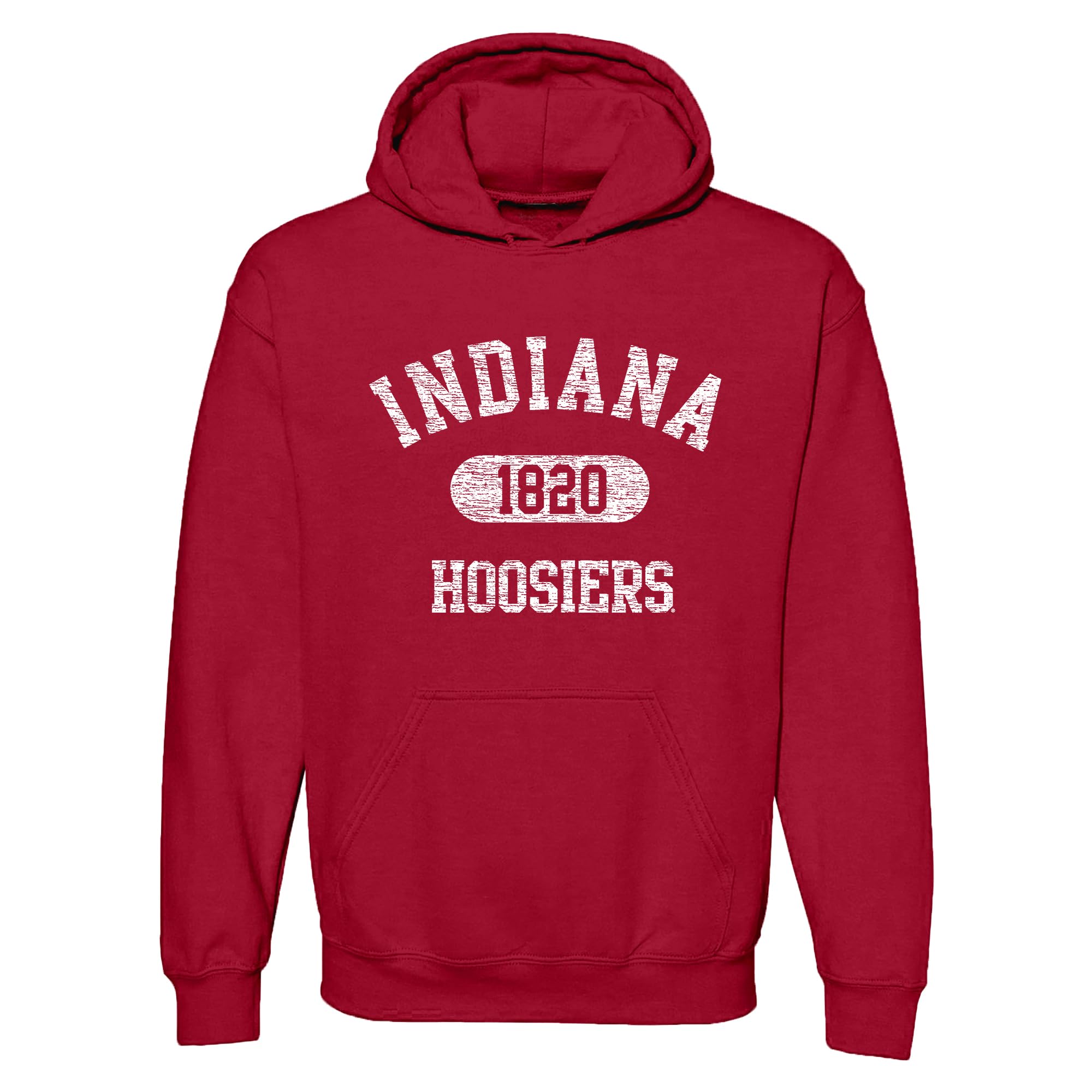 UGP Campus Apparel NCAA Officially licensed College - University Team Color Arch Logo Hoodie, Indiana Hoosiers Cardinal, S โ image 1