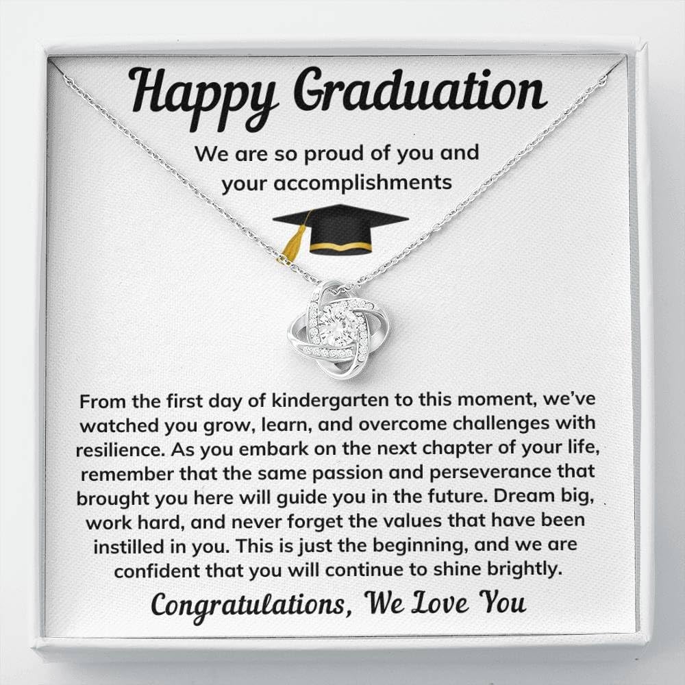 Graduation Gifts For Her Class of 2026 Graduation Necklace Jewelry Card For Daughter Granddaughter Bonus Daughter with Message Card and Gift Box