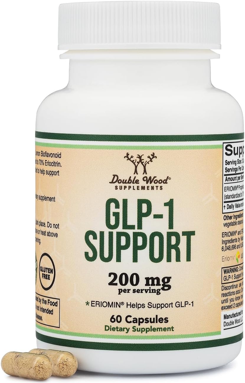 GLP-1 Supplement - Clinically Studied Bioflavonoid Extract to Help Support Natural GLP 1 Levels and Promote Gut Health (200mg, 30 Servings) Std to 70% Eriocitrin and 5% Hesperidin by Double Wood