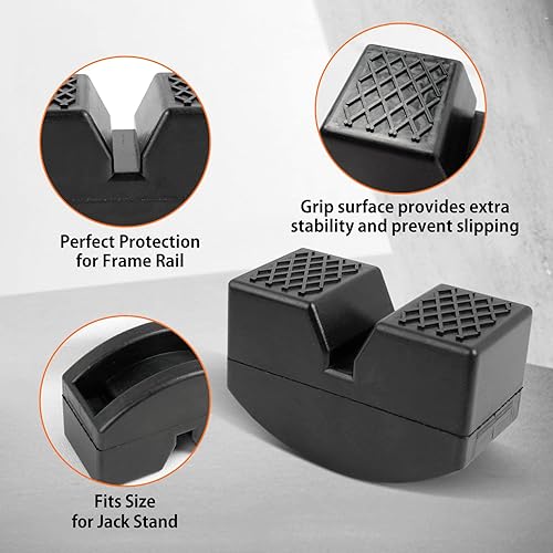 Vista 37 de Donext Jack Stands 3 toneladas (6,500 lb) de acero de capacidad, 1 par de soportes de elevación rojos ajustables