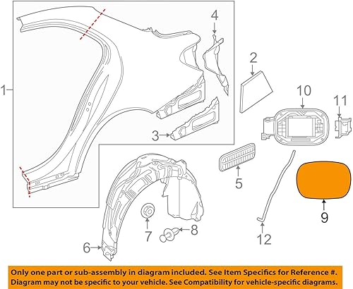 MERCEDES-BENZ 2057570106 - Puerta de combustible original del fabricante original