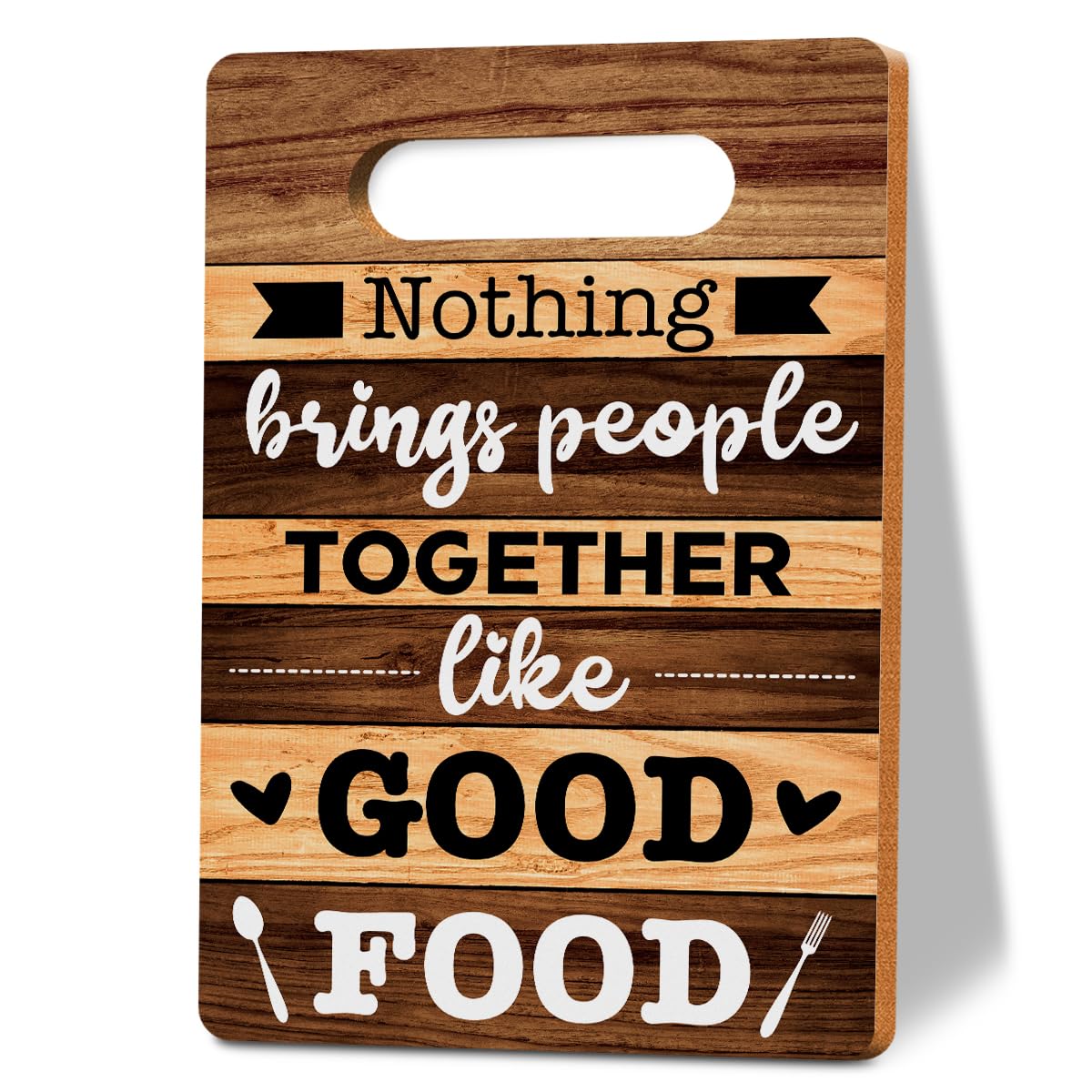 MIGUMUTU Decorative Cutting Boards Gifts for Kitchen, Kitchen Wall Art Cutting Boards Gifts, Nothing Brings People Together Like Good Food Cutting Board, New Home Kitchen Gifts 8 x 12 Inch