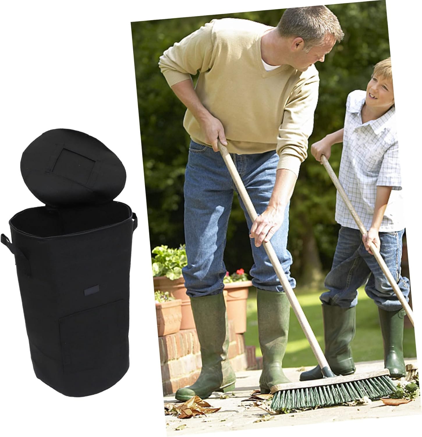 Practical Fallen Leaves Bag Courtyard Compost Storage Bucket (45cm x 80- Gallon)