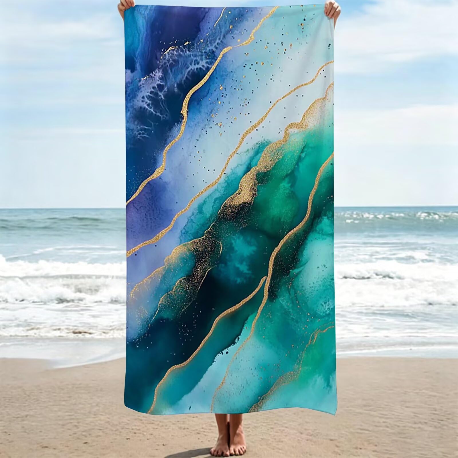 Serviette de plage anti-sable et séchage rapide pour la piscine