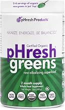 pHresh - Greens Raw Alkalizing Superfood Greens Powder - 2 Month Supply - Vegan, Kosher, Gluten Free - Natural Enzymes, Nutrients - Approved for Intermittent Fasting - 10 oz