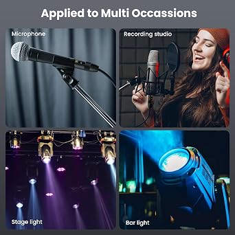 3 Pin XLR Female to 6.35mm(1/4) TS Mono Jack Lead Unbalanced Guitar Cable | XLR to 6.35mm 1/4 inch Cable, Microphone Audio Cable Adapter for Speaker Mic Guitar Mixer AMP (1 Meter)