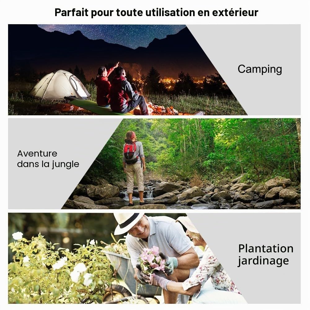 DONGKER Tenue De Anti Moustique, Maille Veste Anti-moustiques Costume, 4 Pièces, Veste Capuche & Pantalon & Mitaines & Chaussettes Ensembles, pour Camping Cyclisme Randonnée Pêche
