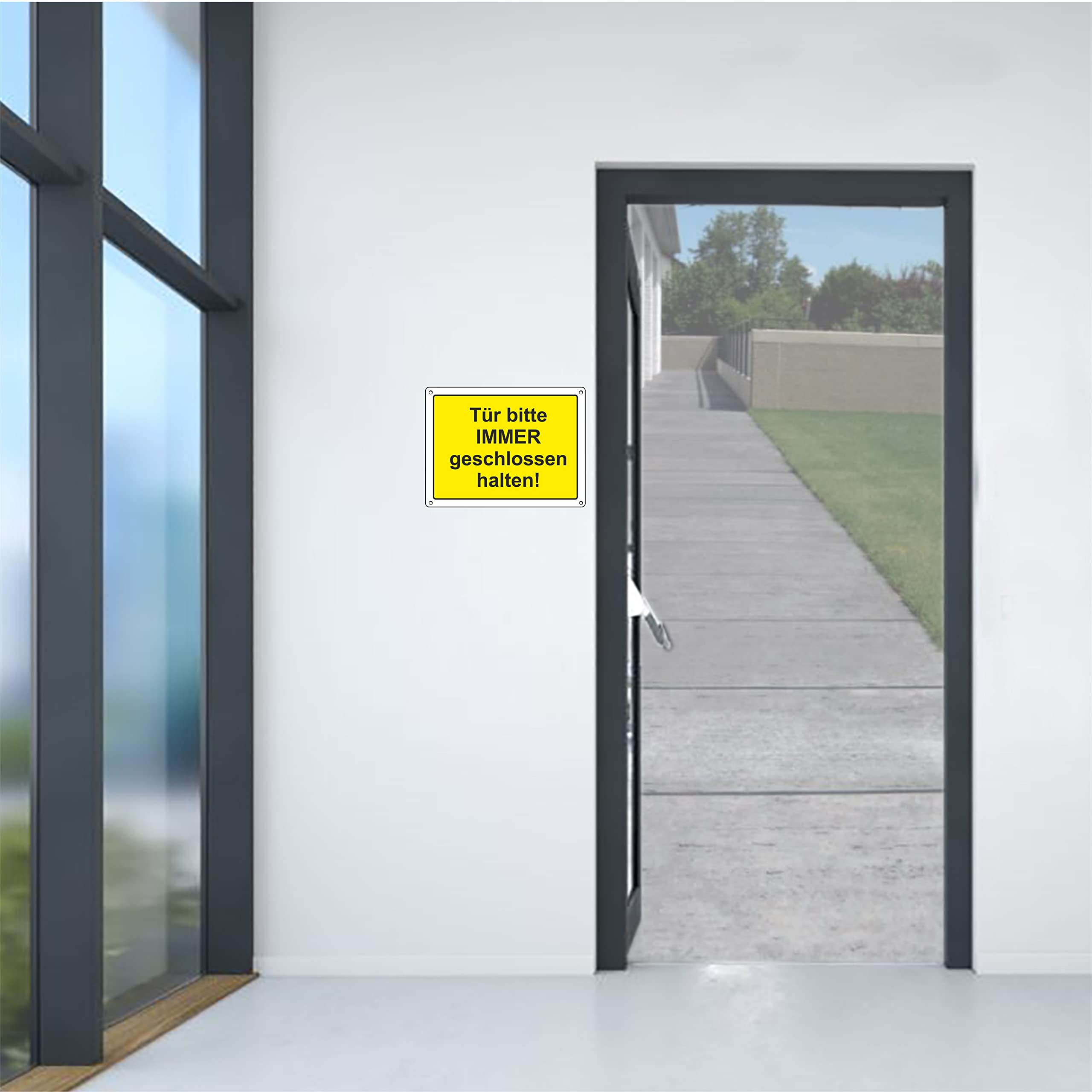 Cartello “Si Prega Di Tenere La Porta Chiusa” In Alluminio – 15x20, 30x20, 45x30 Cm – Adesivo Resistente Per Interni/esterni - 2