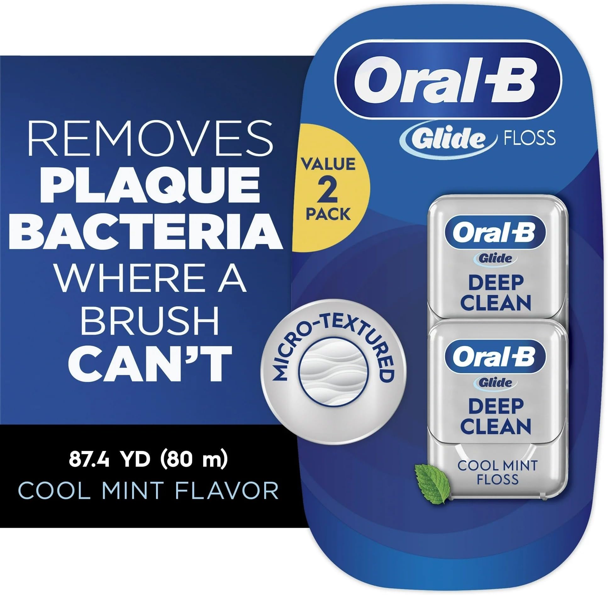 Oral-B Glide Floss, Deep Clean, Cool Mint, Value Pack