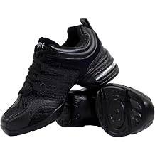 Jazz Sneaker,Women Black Lace Up Split Sole Dance Trainers