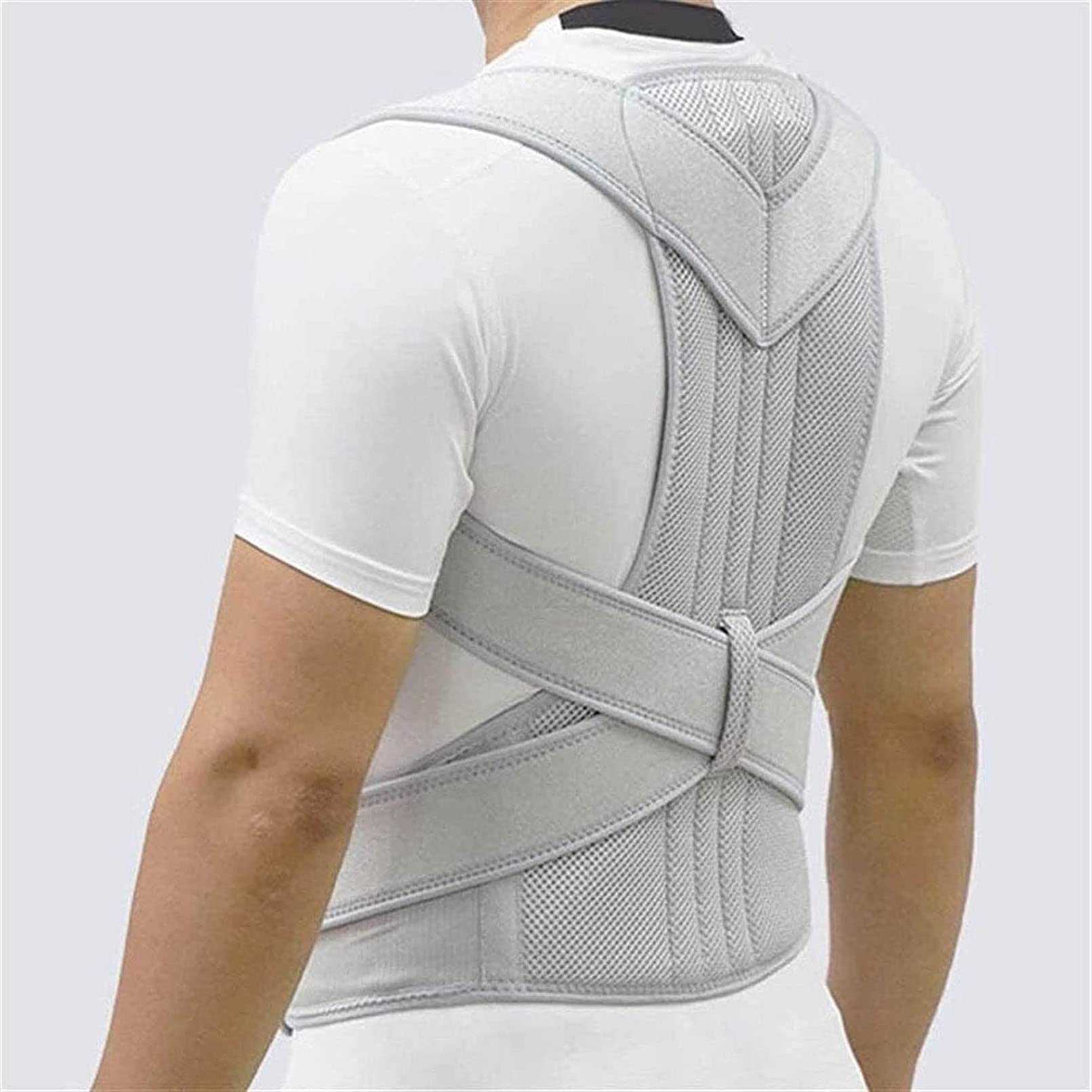 Corrector de Postura para Hombres Mujeres, Placa de Apoyo de Columna, Cinturón de corrección de Anti-kyphosis Unisex para Mejorar la Postura