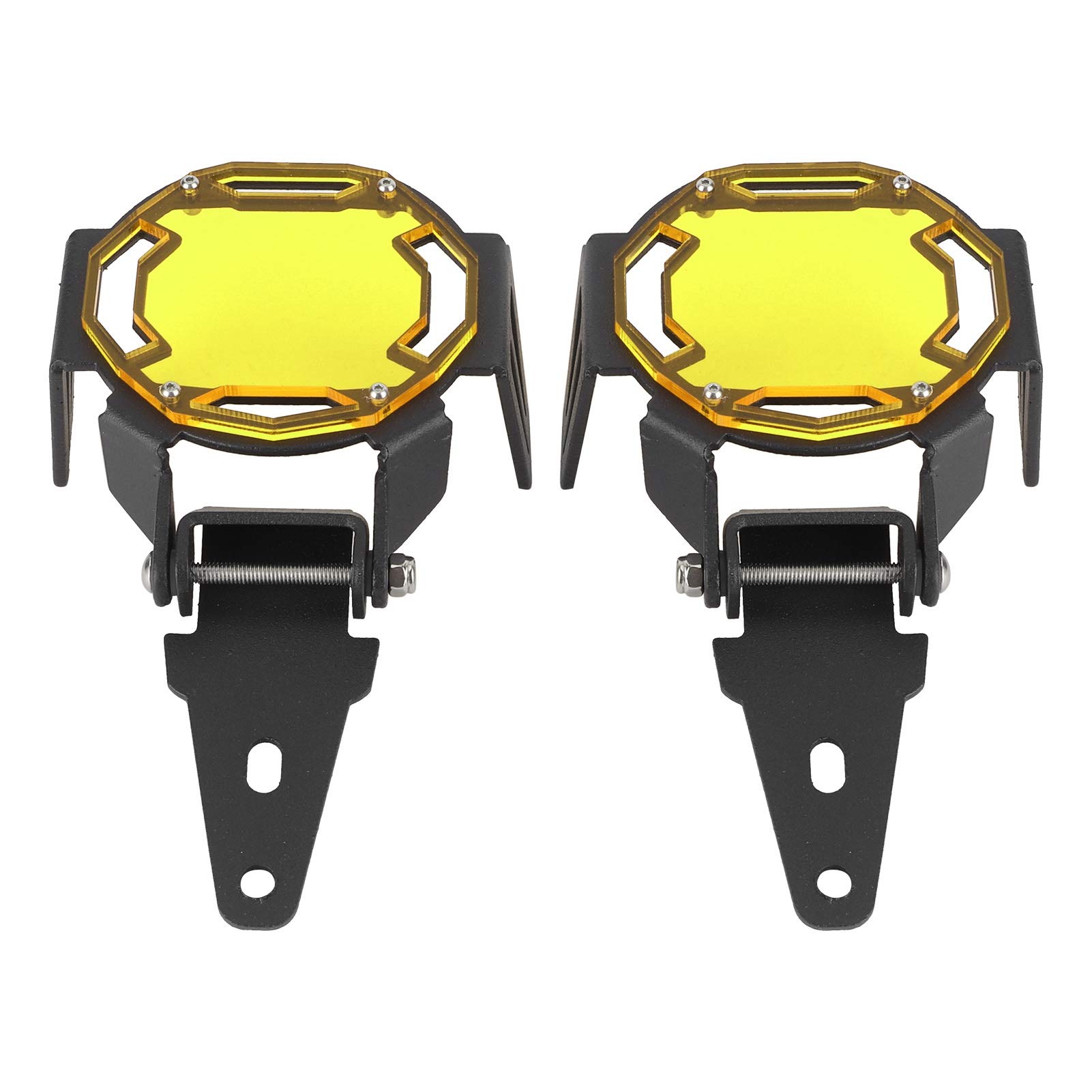 Aramox Protection Phare Gs 1250 Gsa 2024 Proction De Phare Jaune 1250 Gs Protection de Phare Antibrouillard de Moto, Couvercle de Phare Antibrouillard LED, Kit de Phares Antibrouillard de Moto en Alum
