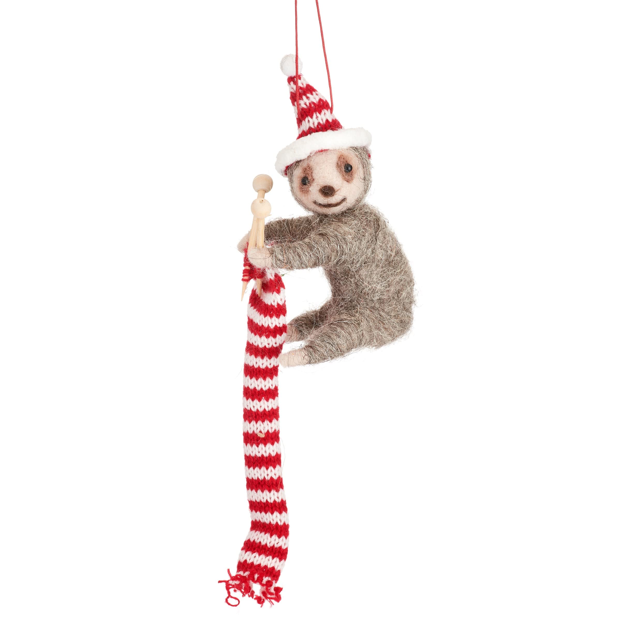Sass & Belle Knitting Sloth Felt Decoration