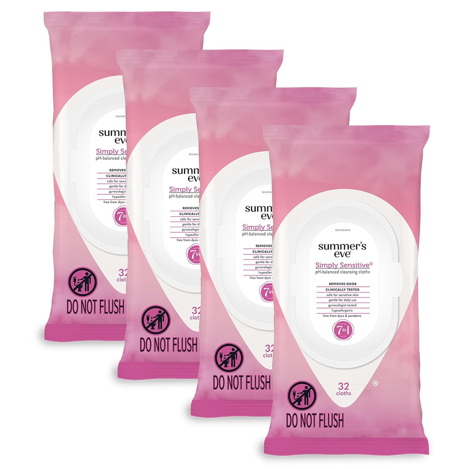 Summers Eve Simply Sensitive Feminine Wipes Gentle pH-Balanced Micellar Water Based Formula Helps Control Vaginal Odor Resealable Pack