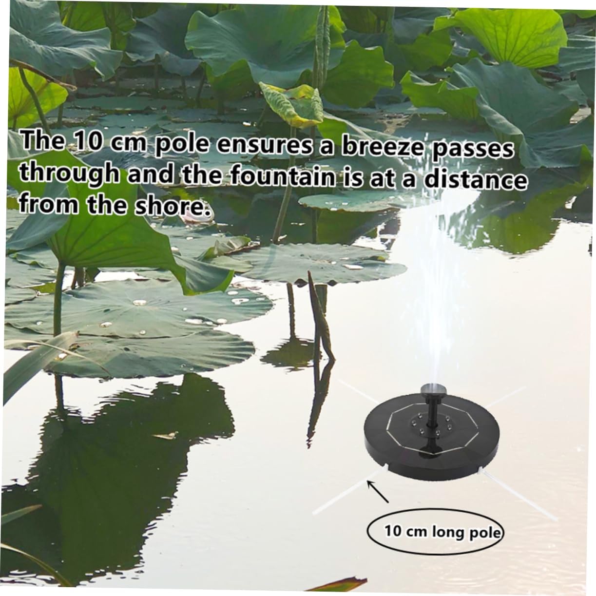 POPETPOP 1Set Floating Solar Fountain Pump LED Water Feature for Garden Pool Solar Powered Water Circulation and Aeration for Fish Tanks and Outdoor Decor
