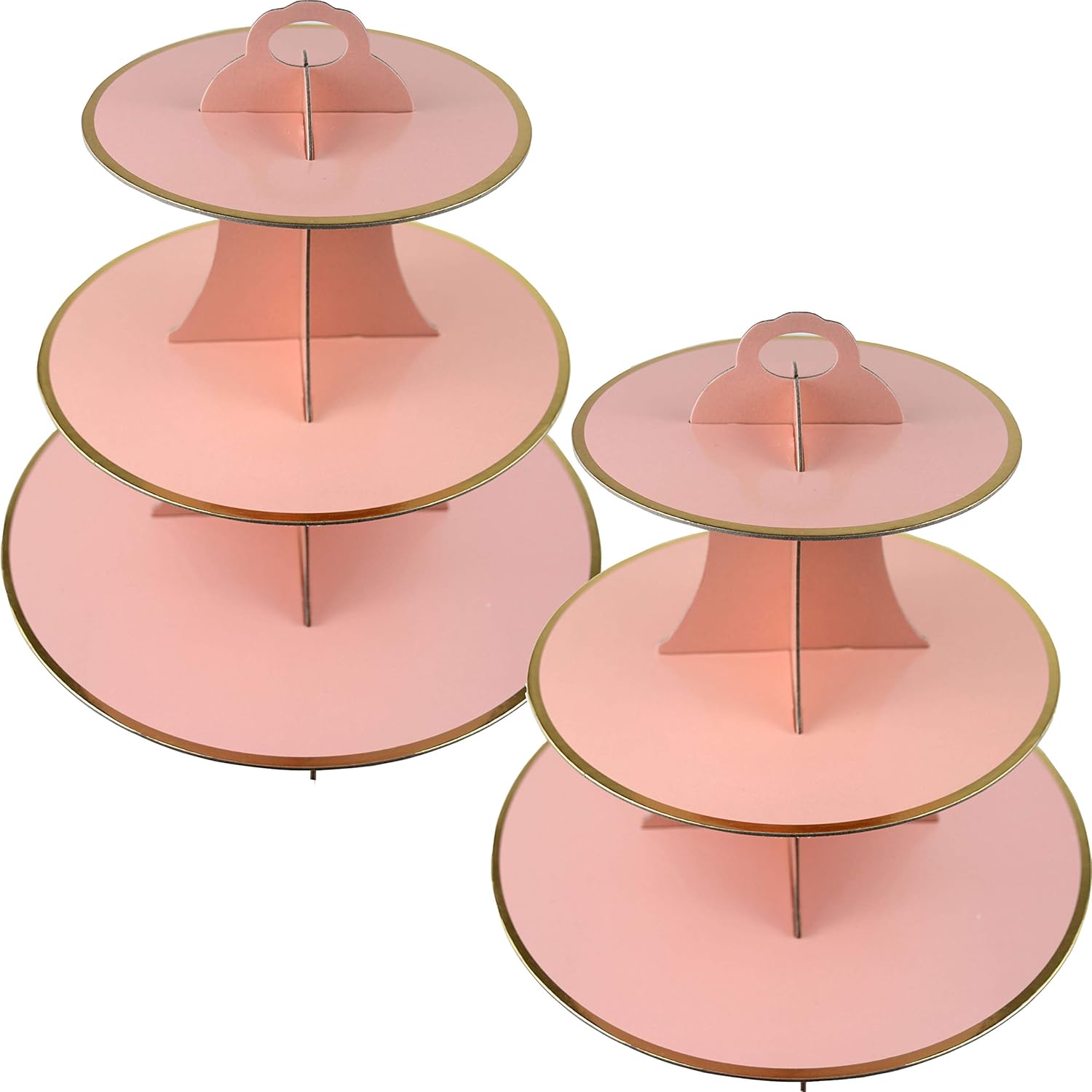 3Tier Cardboard Cupcake Stand/Tower 2Set (Pink) Cupcake