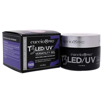 Cuccio Pro T3 Cool Cure Versatility Gel - Controlled Levelling - LED And UV - Incredibly Flexible - Strong Adhesion - Thick Viscosity - Fast Application - Quick-Dry - Nude Pink Opaque - 2 Oz Nail Gel