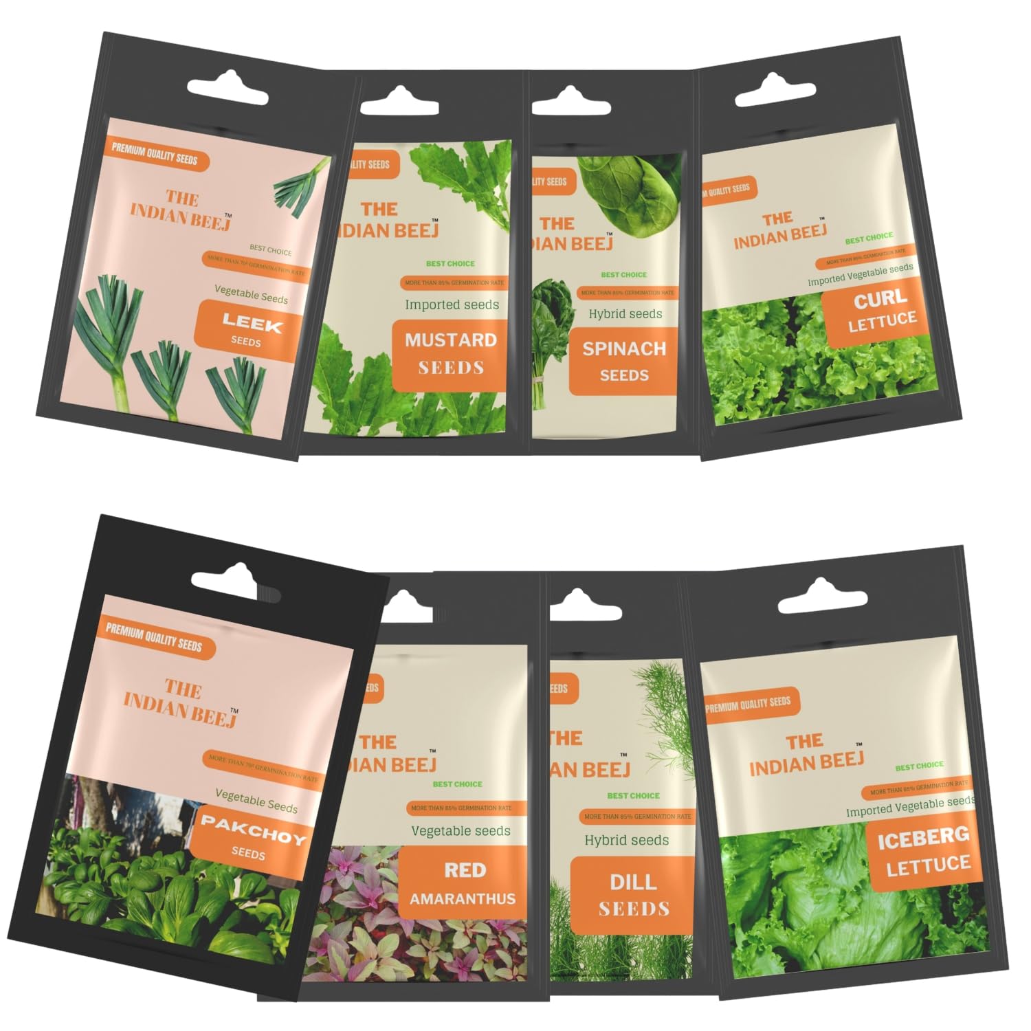 THE INDIAN BEEJ - Green Leafy Vegetable seeds| 8 Varieties |Pack of 8| Home Garden| Perfect for Home Gardening| Planting For Pots and Patio |2500 +Seeds| Best Germination|Combo Pack (B0D8WJHNY5) Amazon Price History, Amazon Price Tracker